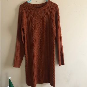Orange Sweater Dress